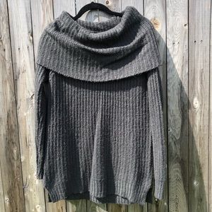 Gray Cowl Neck Sweater